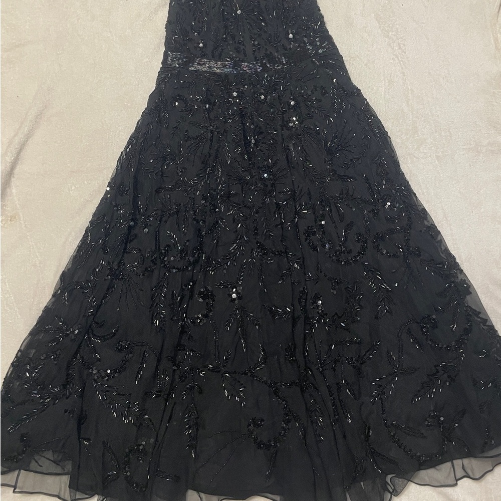 Mac Duggal Black Sequin Embellished Maxi Gown